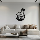 Ocean Waves and Buddha Silhouette Metal Wall Art – Zen Coastal Home Decor- KAF522