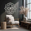 Lotus Flower Silhouette Metal Wall Art – Elegant Black Zen Decor for Home or Office- KAF525