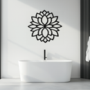 Lotus Flower Silhouette Metal Wall Art – Elegant Black Zen Decor for Home or Office- KAF525