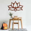 Lotus Flower Metal Wall Art – Modern Black Floral Wall Decor- KAF527