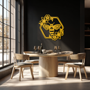 Floral Bee Silhouette Metal Wall Art – Nature Inspired Home Decoration- KAF544
