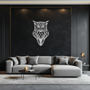Artistic Owl Silhouette Metal Wall Art – Intricate Black Animal Decor- KAF546