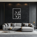 Geometric Birds Gathering Metal Wall Art – Modern Minimalist Black Wall Decor- KAF549