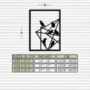 Geometric Birds Gathering Metal Wall Art – Modern Minimalist Black Wall Decor- KAF549
