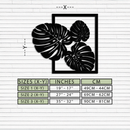 Monstera Leaf Metal Wall Art – Modern Tropical Black Wall Decor for Living Room- KAF552