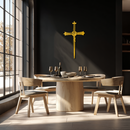 Christian Barbed Wire Cross Metal Wall Art – Religious Rustic Home Decor- KAF553
