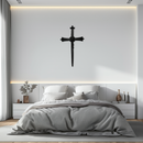 Christian Barbed Wire Cross Metal Wall Art – Religious Rustic Home Decor- KAF553