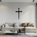 Christian Barbed Wire Cross Metal Wall Art – Religious Rustic Home Decor- KAF553