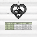 Snake Heart Metal Wall Art – Modern Black Snake Wall Decor for Home and Office- KAF555