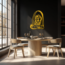 Abstract Tribal Woman Metal Wall Art – Modern Black Silhouette Home Decor- KAF559