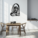 Abstract Tribal Woman Metal Wall Art – Modern Black Silhouette Home Decor- KAF559