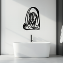 Abstract Tribal Woman Metal Wall Art – Modern Black Silhouette Home Decor- KAF559