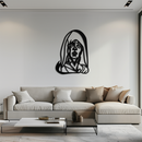 Abstract Tribal Woman Metal Wall Art – Modern Black Silhouette Home Decor- KAF559