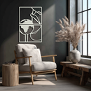 Sensual Earth Kiss Metal Wall Art – Modern Two-Panel Minimalist Decor- KAF564