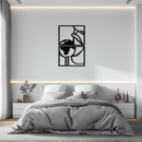 Sensual Earth Kiss Metal Wall Art – Modern Two-Panel Minimalist Decor- KAF564