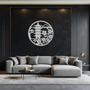 Japanese Pagoda and Sakura Flowers Metal Wall Art – Zen Garden Decor- KAF570