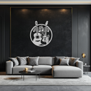 Musical Guitar Notes Metal Wall Art – Modern Musician Decor- KAF571