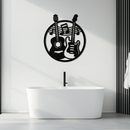 Musical Guitar Notes Metal Wall Art – Modern Musician Decor- KAF571