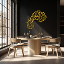 Geometric Elephant Head Metal Wall Art – Modern Animal Home Decor- KAF574
