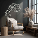 Geometric Elephant Head Metal Wall Art – Modern Animal Home Decor- KAF574