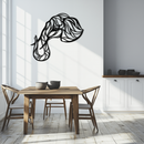 Geometric Elephant Head Metal Wall Art – Modern Animal Home Decor- KAF574