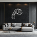 Geometric Elephant Head Metal Wall Art – Modern Animal Home Decor- KAF574