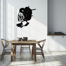 Geisha Skull Fusion Metal Wall Art – Japanese Gothic Home Decor- KAF575