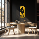 NBA Basketball Player Silhouette Metal Wall Art – Iconic Sports Decor for Game Rooms- KAF676