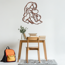 Grumpy Dwarf Metal Wall Art – Whimsical Cartoon-Inspired Metal Silhouette Décor- KAF577