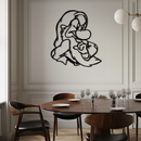 Grumpy Dwarf Metal Wall Art – Whimsical Cartoon-Inspired Metal Silhouette Décor- KAF577