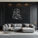 Grumpy Dwarf Metal Wall Art – Whimsical Cartoon-Inspired Metal Silhouette Décor- KAF577