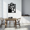 Modern Sunglasses Woman Silhouette Metal Wall Art – Bold Feminine Home Decor- KAF583