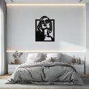 Modern Sunglasses Woman Silhouette Metal Wall Art – Bold Feminine Home Decor- KAF583