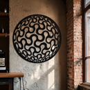 Abstract Sphere Pattern Metal Wall Art – Modern Round Geometric Decor for Home or Office - KAF585