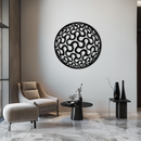 Abstract Sphere Pattern Metal Wall Art – Modern Round Geometric Decor for Home or Office - KAF585