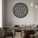 Abstract Sphere Pattern Metal Wall Art – Modern Round Geometric Decor for Home or Office - KAF585