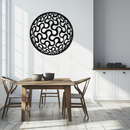 Abstract Sphere Pattern Metal Wall Art – Modern Round Geometric Decor for Home or Office - KAF585