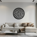 Abstract Sphere Pattern Metal Wall Art – Modern Round Geometric Decor for Home or Office - KAF585