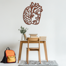 Brain and Heart Fusion Metal Wall Art – Symbolic Anatomy Design for Mind and Emotion Balance- KAF587