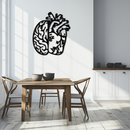 Brain and Heart Fusion Metal Wall Art – Symbolic Anatomy Design for Mind and Emotion Balance- KAF587