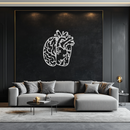 Brain and Heart Fusion Metal Wall Art – Symbolic Anatomy Design for Mind and Emotion Balance- KAF587