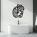 Brain and Heart Fusion Metal Wall Art – Symbolic Anatomy Design for Mind and Emotion Balance- KAF587