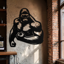 Angry Gorilla Metal Wall Art – Fierce Jungle Animal Decor for Gym and Man Cave- KAF592