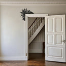 Spider Web Corner Metal Door Decor – Halloween Themed Wall Accent for Entryways- KAF601