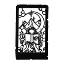 Reading Lady Metal Wall Art – Book Lover Silhouette with Moon and Mountains-KAF616