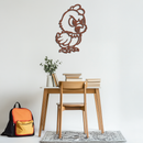 Angry Chick Metal Wall Art – Cartoon Chicken Silhouette Wall Decor-KAF618