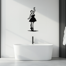 Elegant Ballerina Metal Wall Art – Graceful Dance Silhouette for Home Decor- KAF626