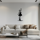 Elegant Ballerina Metal Wall Art – Graceful Dance Silhouette for Home Decor- KAF626