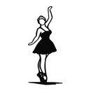 Elegant Ballerina Metal Wall Art – Graceful Dance Silhouette for Home Decor- KAF626