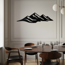 Mountain Silhouette Metal Wall Art – Horizontal Nature-Inspired Panel Decor- KAF627